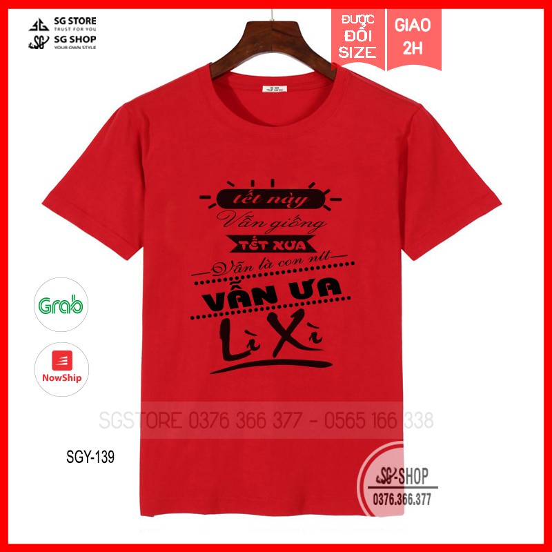 Áo thun Tết Lì Xì - Màu đỏ - Thun cotton dày dặn - Unisex (SGY139D) | SGSTORE1 Áo thun giá sỉ