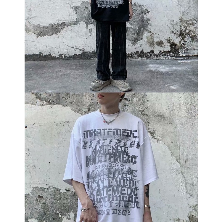 Áo Thun Tay Ngắn Dáng Rộng In Chữ Phong Cách Hip Hop Thời Trang Mùa Hè Cho Nam Size M-8XL 2021