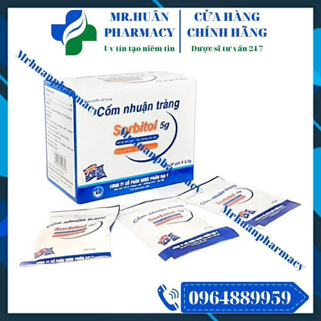 Cốm nhuận tràng Sorbitol 5g (Hộp 20 gói) - Hỗ trợ làm giảm triệu chứng khó tiêu, táo bón