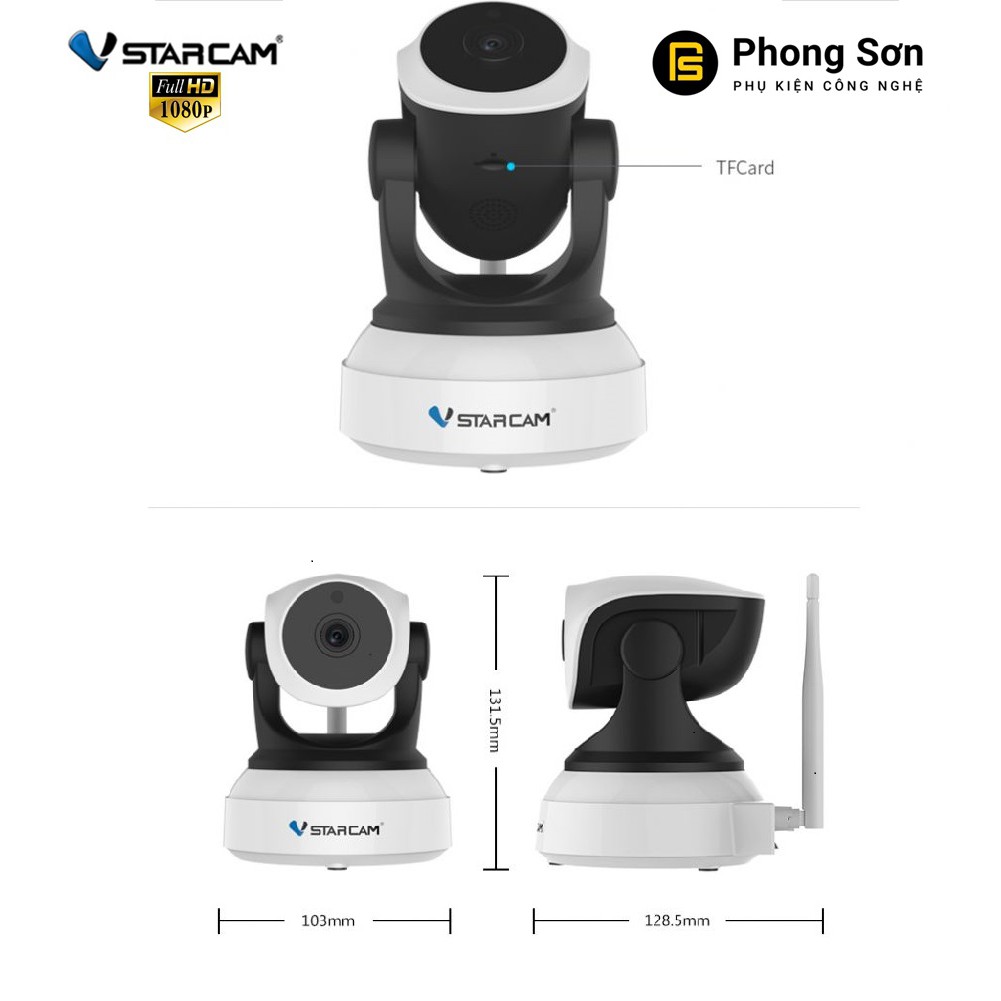 Camera wifi IP Vstarcam C24s Full HD 1080P , Bảo hành 12 tháng | BigBuy360 - bigbuy360.vn