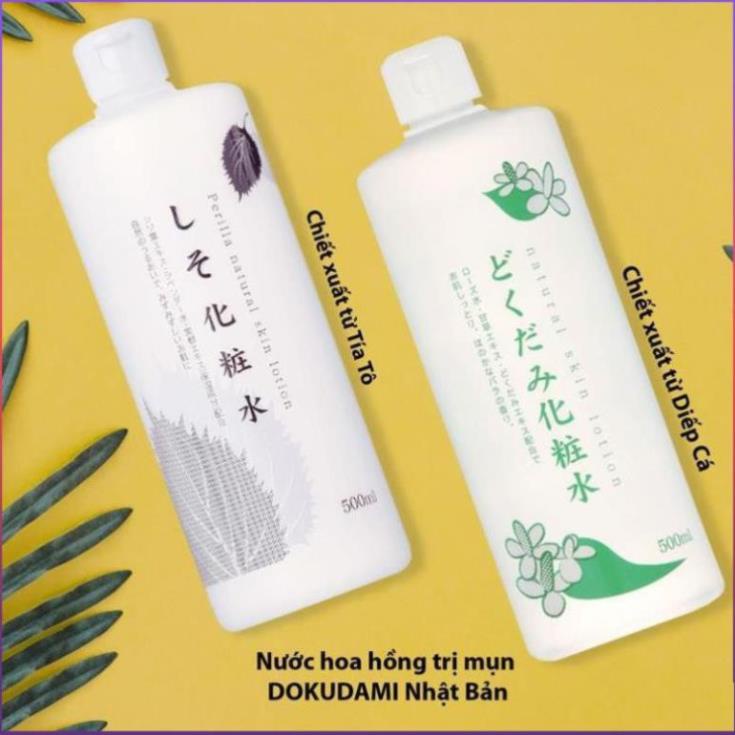 Nước hoa hồng diếp cá tía tô giảm mụn Dokudami 500ml Nhật Bản toner diếp cá | BigBuy360 - bigbuy360.vn