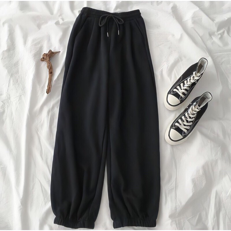 Quần jogger chun ống trơn unisex/ Quần dài bo chun gấu form rộng ulzzang GUUZ_OFFICAL