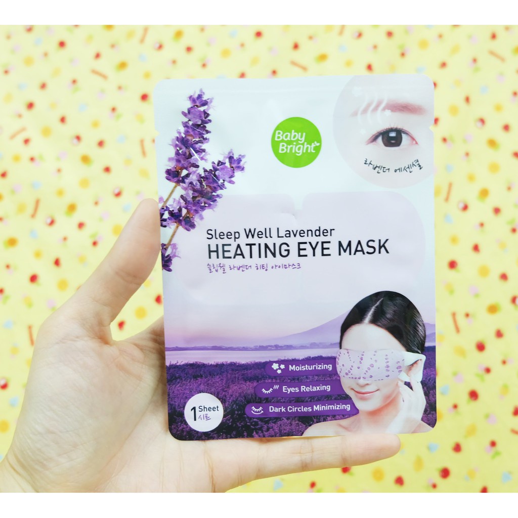 Mặt Nạ Ngủ Giảm Thâm Mắt BabyBright HEATING EYE MASK Sleep Well Lavender - Thái Lan