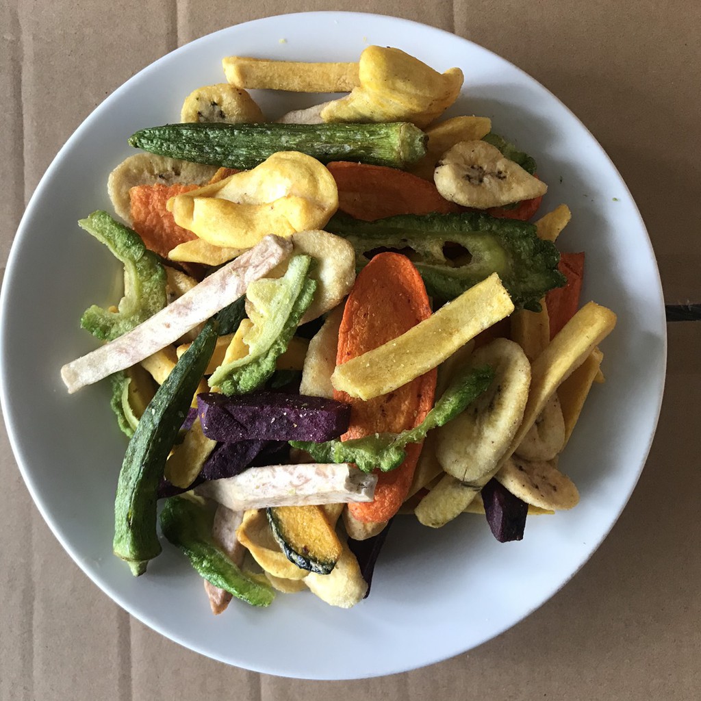 Hoa quả sấy thập cẩm Đà Lạt hàng xuất khẩu nguyên miếng 500gr Lê Hải