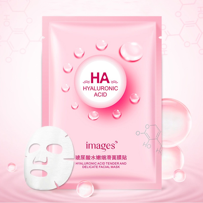 Mặt nạ giấy HA nội địa trung Bioaqua - Dưỡng trắng da mụn cấp ẩm thải độc HA Images NAVI