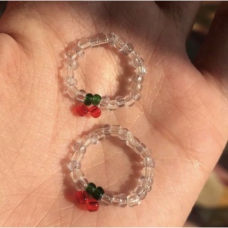 Nhẫn hạt cườm cherry herii rings
