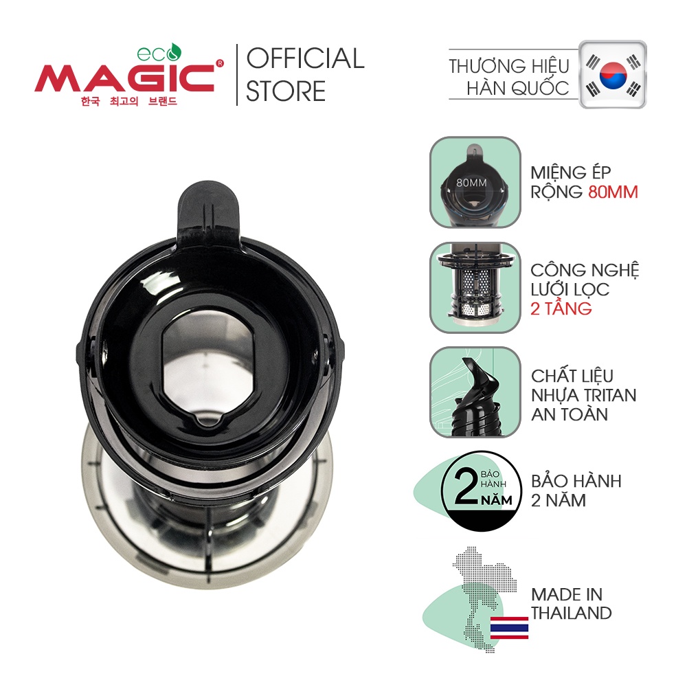 Máy ép chậm miệng rộng thế hệ mới Magic Eco AC138 MADE IN THAILAND, BH chính hãng