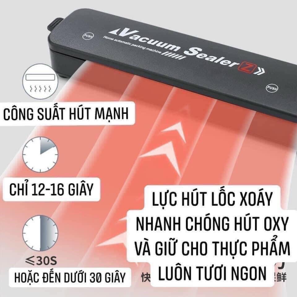 Máy hút chân không thực phẩm Vacuum Sealer dùng cho gia đình, hút khỏe, hết khí- Tặng 10 túi hút. [ Phương Hằng ]