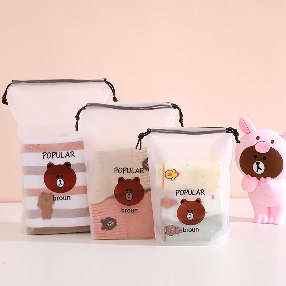 Epoch Túi Dây Rút Trong Suốt Đựng Đồ Trang Điểm In Hình Kỳ Lân Hoạt Hình Dễ Thương