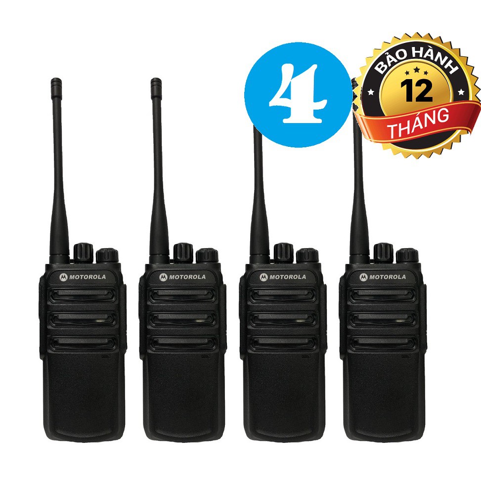 Bộ 4 Bộ đàm Motorola CP838 + 4 Tai Nghe Dây Xoắn CP-838