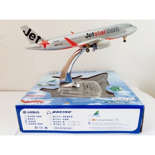 Mô hình máy bay Jestar A320 Sharlets dài 19cm có bánh xe