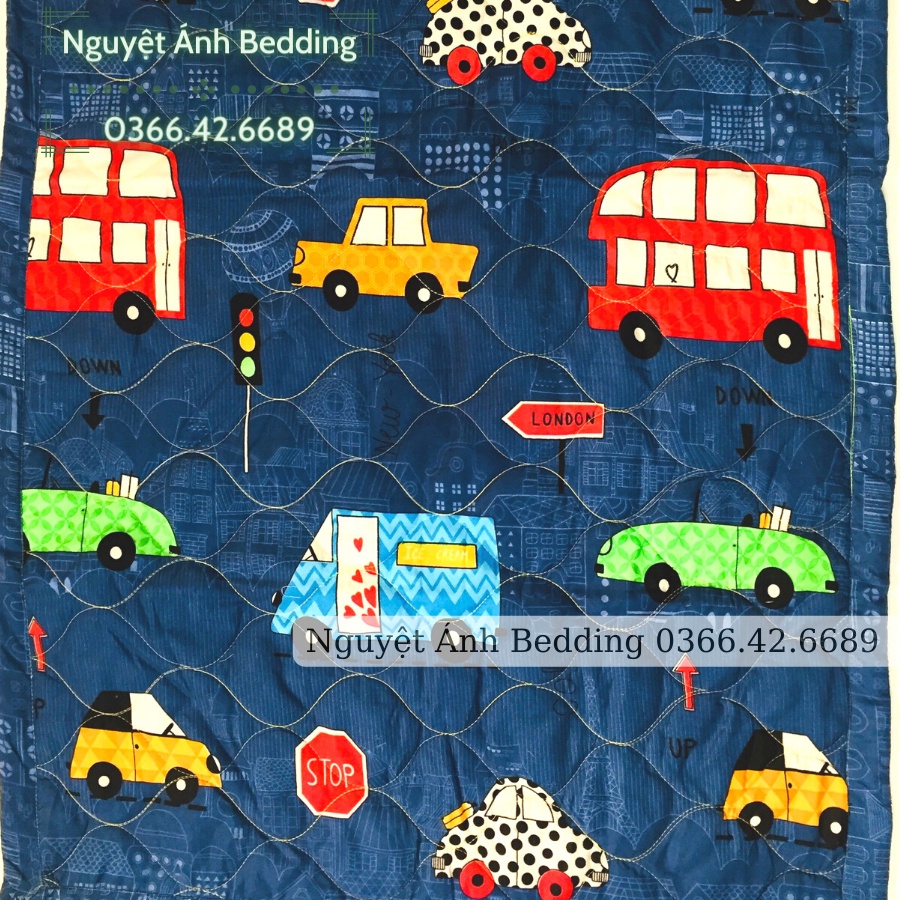 Chăn mền cho bé đi học mầm non mẫu Kitty Ôm Tim poly cotton, chăn trần bông gòn sạch, chăn trẻ em loại đẹp