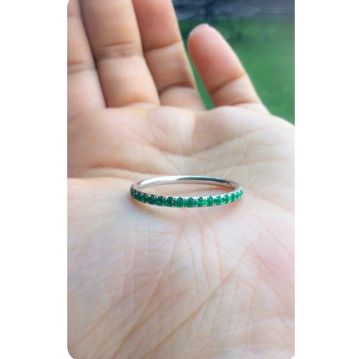 Nhẫn bạc nữ  AP01 chính hãng, nhẫn nữ đính đá màu, nhẫn bạc nguyên chất. Quà tặng tình nhân