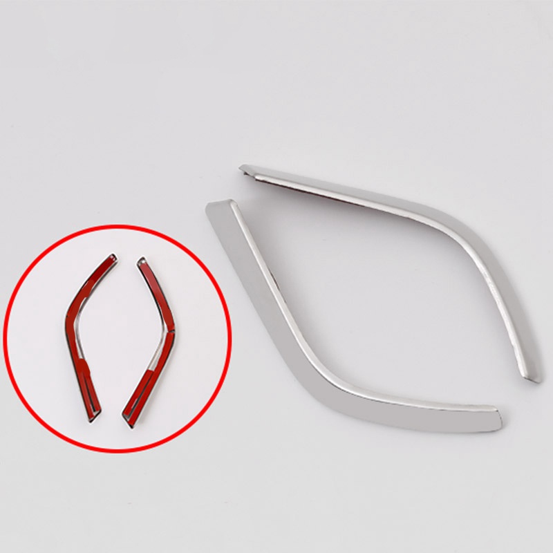 Set 2 Miếng Dán Inox Trang Trí Vô Lăng Xe Hơi Toyota Camry XV70 2017 2018