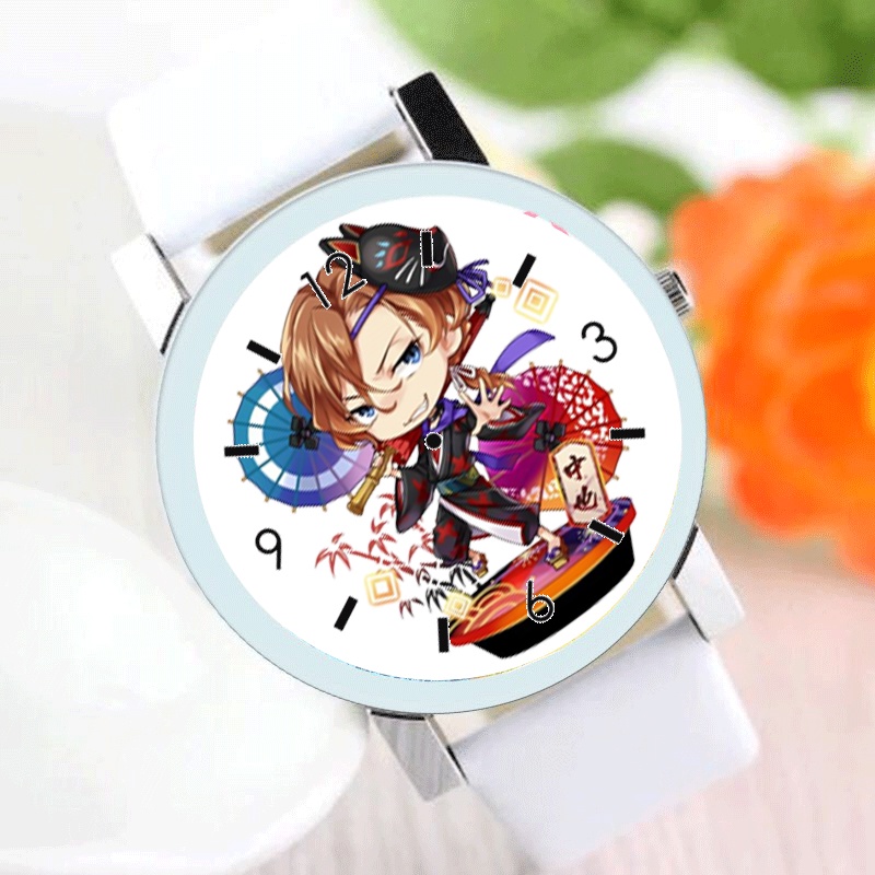 Đồng hồ đeo tay nam nữ in hình Bungou Stray Dogs anime chibi xinh xắn