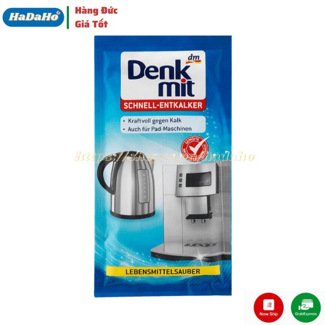 Bột tẩy cặn ấm siêu tốc, máy pha cà phê…Denkmit
