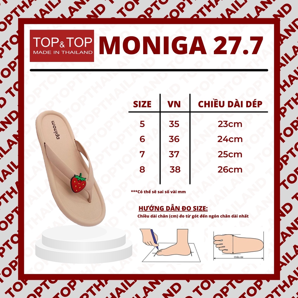 Dép Xỏ Ngón Nữ Thời Trang Chống Trượt MONOBO Moniga 27.7