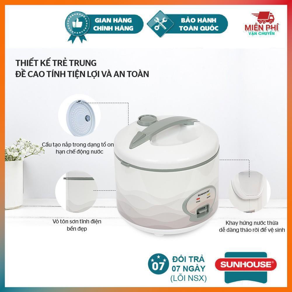 Nồi Cơm Điện 1.8L Sunhouse SHD8602, Nồi Cơm Điện Sunhouse Siêu Bền, Bảo Hành Toàn Quốc, Lòng Nồi Chống Dính Whitford | BigBuy360 - bigbuy360.vn