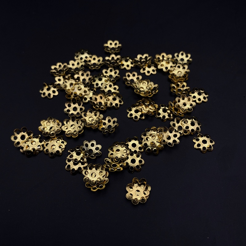 5gram chụp hoa 6-8mm khoảng 130-140 cái nguyên liệu làm trâm làm trang sức cổ trang cosplay cổ phục có màu KC