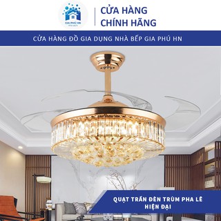 Quạt Trần Đèn Trùm Pha Lê Hiện Đại 🛑 Cam Kết Chất Lượng 🛑 Quạt Trần Đèn Nhập Khẩu 5 Cánh