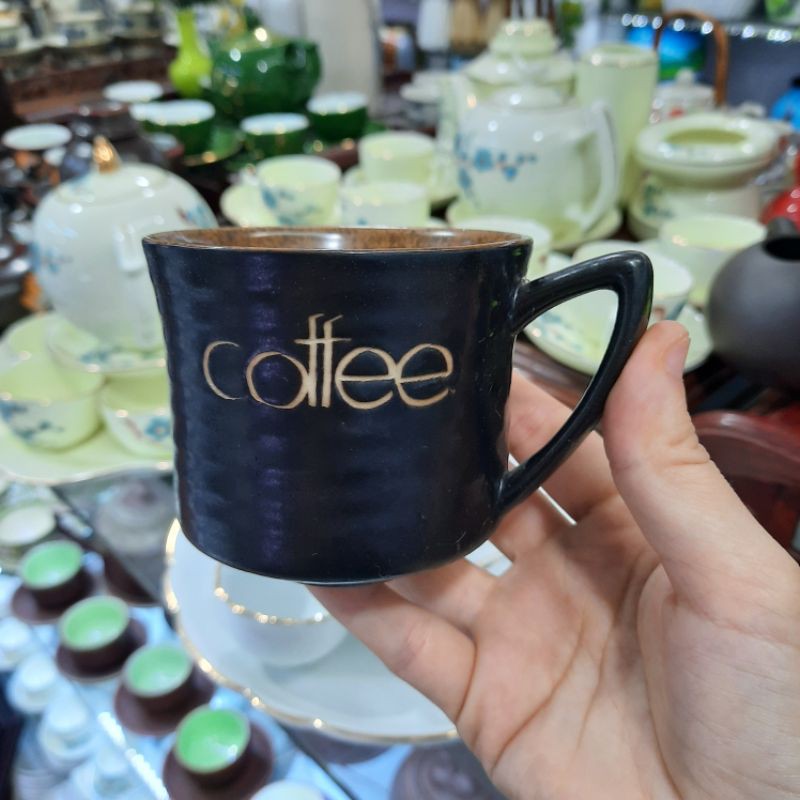 Bộ tách+bếp cafe hâm nóng sứ Bát Tràng