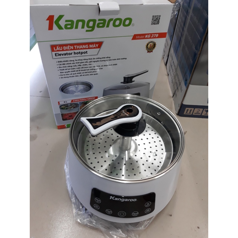 Lẩu điện thang máy Kangaroo KG279 bảo hành chính hãng 12 tháng kèm vdeo