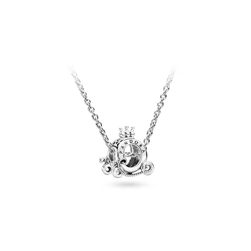 bộ vòng cổ charm pan hình cỗ xe bạc s925 cao cấp