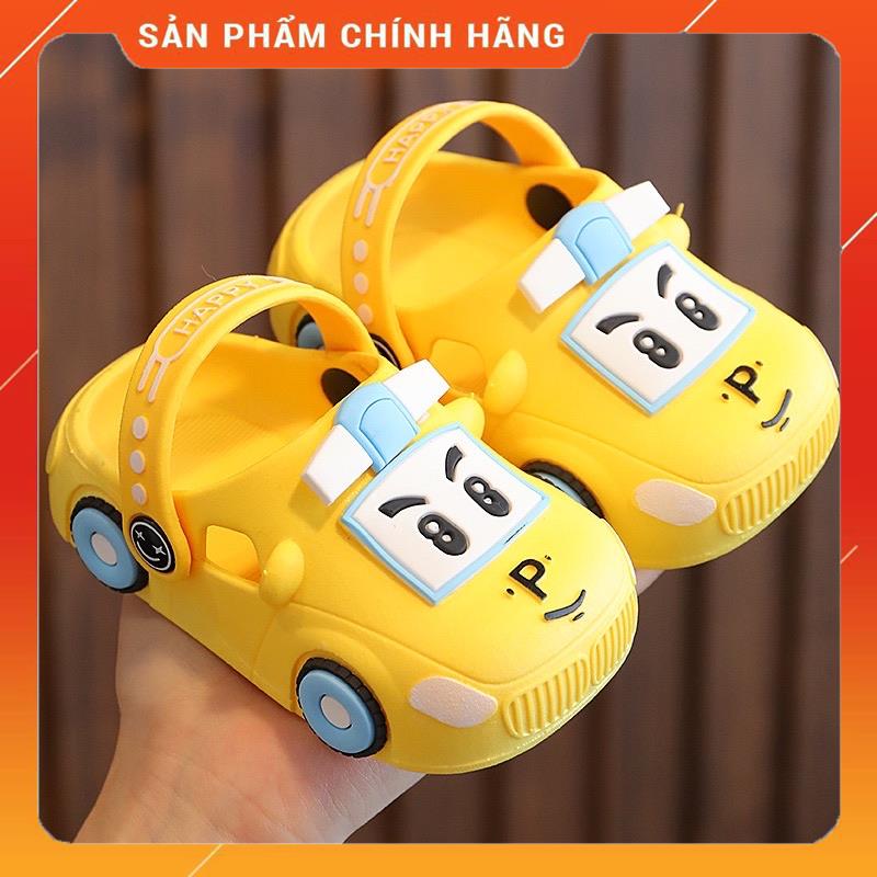 Giày sục ô tô, Dép Sục hoạ tiết ô tô cho bé trai bé gái  siêu ho, Siêu êm cho bé