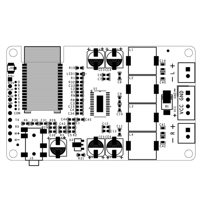 Bảng Mạch Khuếch Đại Âm Thanh Bluetooth 5.0 2X15W