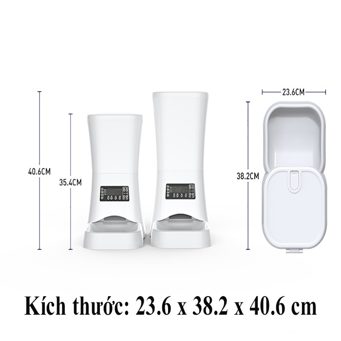 Máy cho chó mèo ăn tự động dung tích 11L phù hợp cho cả cún và mèo,Máy ăn tự động chó mèo chăm sóc pet yêu