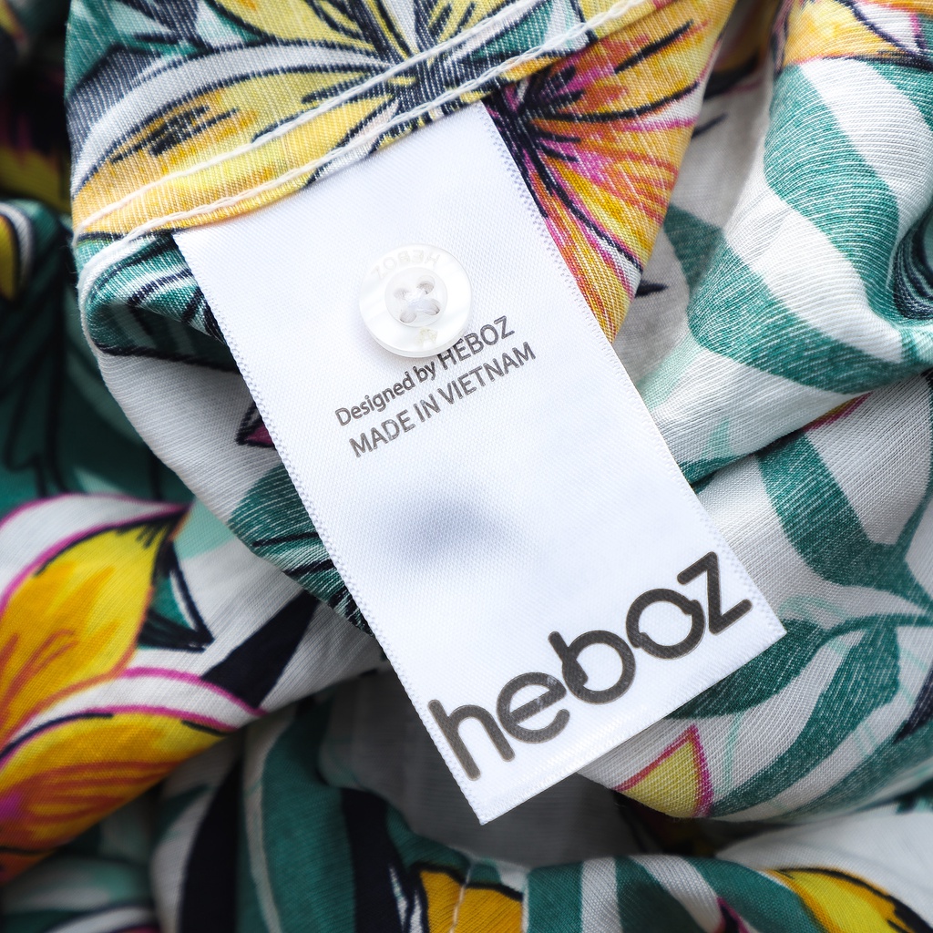 Áo sơ mi nam ngắn tay HEBOZ dáng pijama họa tiết hoa, sea vải linen nhẹ mát 5M - 00001051