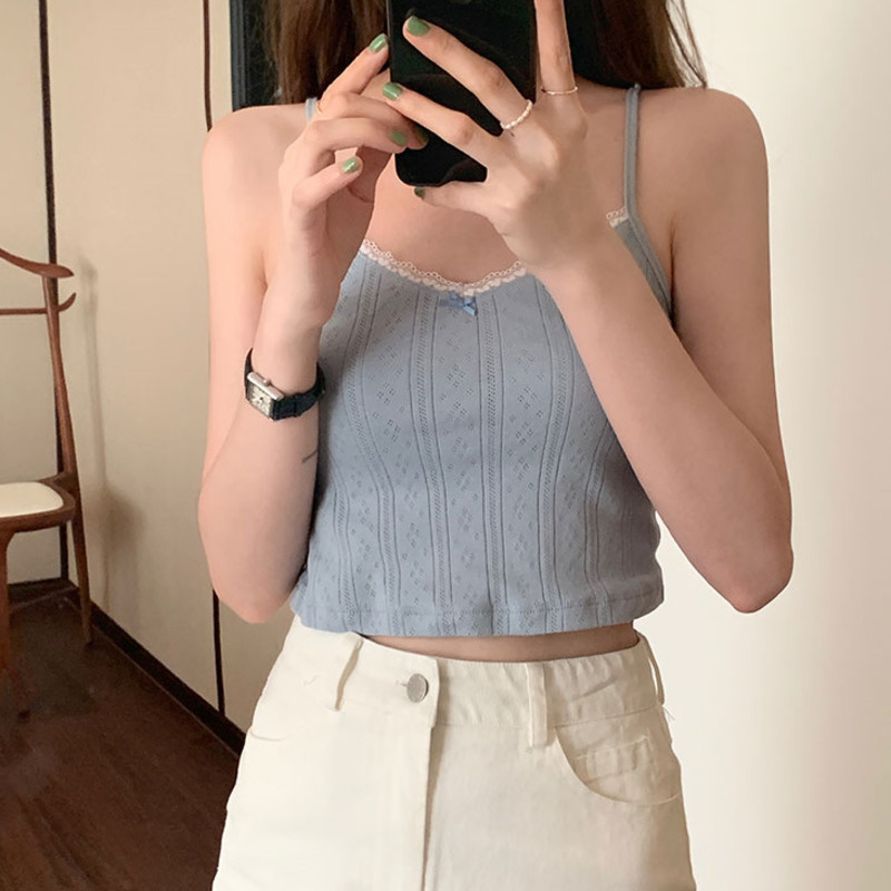 Áo Hai Dây Họa Tiết Hoa Xinh Xắn Thời Trang Cho Nữ