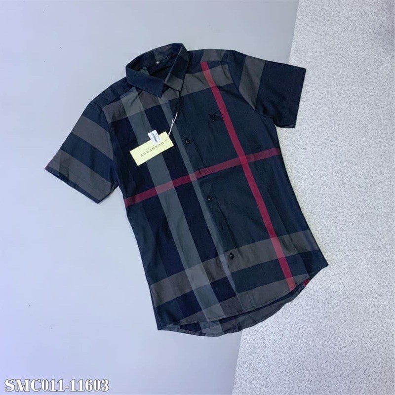 Áo sơ mi BBR cộc tay kẻ sọc màu cực đẹp | BigBuy360 - bigbuy360.vn