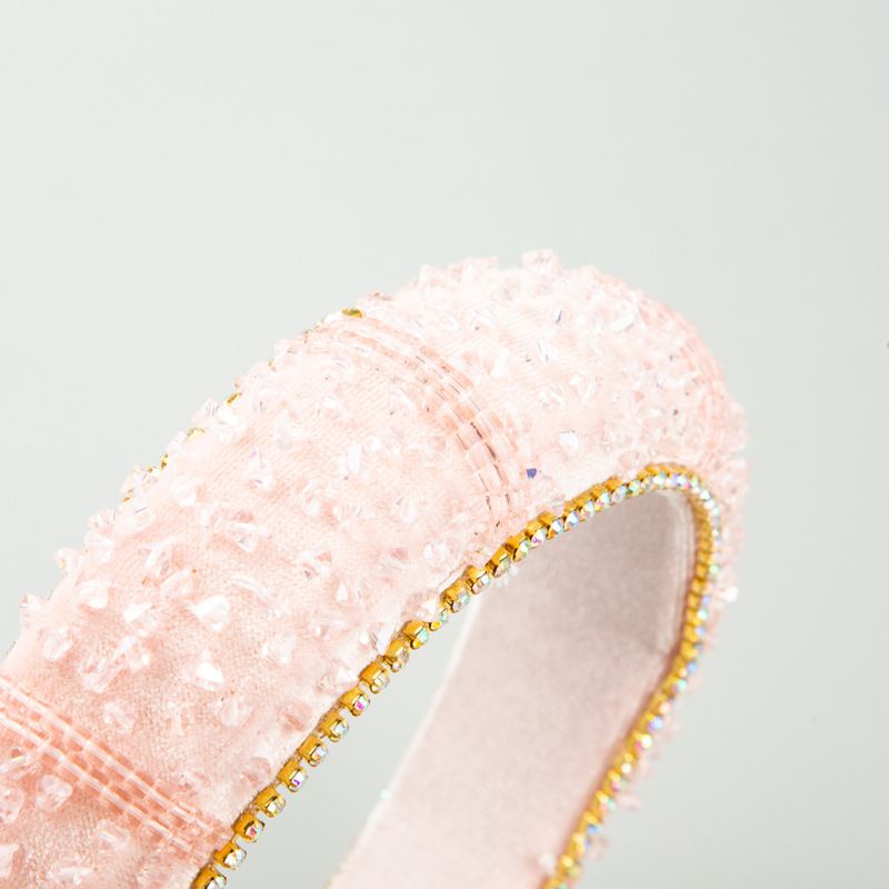 Băng Đô Vải Nhung Bản Rộng Đính Đá Lấp Lánh