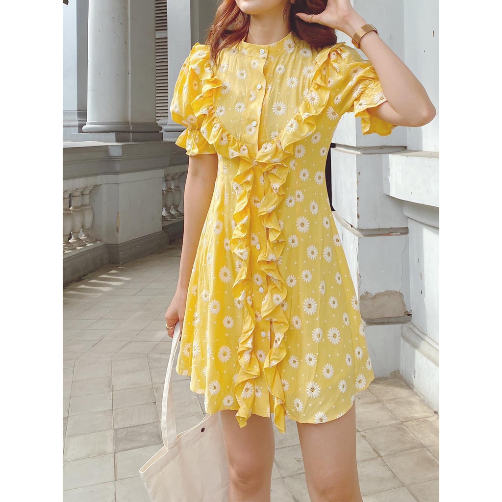 Đầm vàng hoa cúc Lio Dress Gem Clothing SP060380