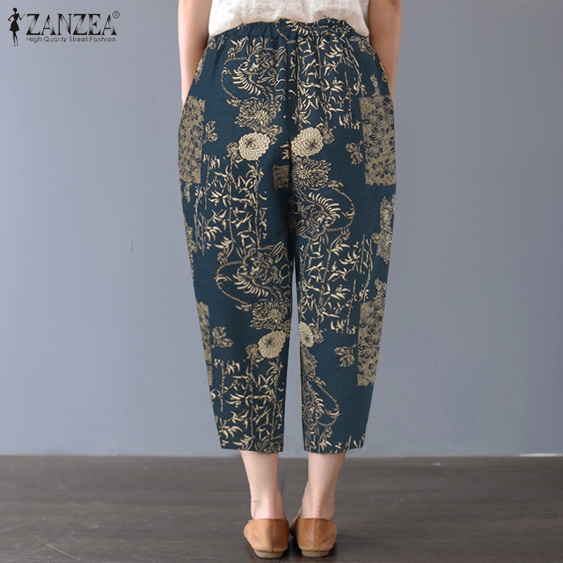 [Mã FAGREEN55 giảm tới 30K đơn 99K] ZANZEA Quần Dài Ống Rộng In Họa Tiết Thời Trang Cho Nữ | BigBuy360 - bigbuy360.vn