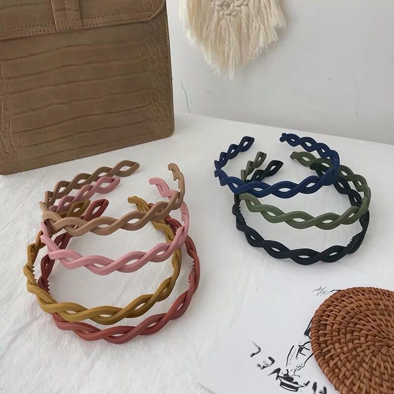 Băng Đô Dạng Bện Chất Liệu Cao Su Chống Trượt Màu Sắc Đơn Giản