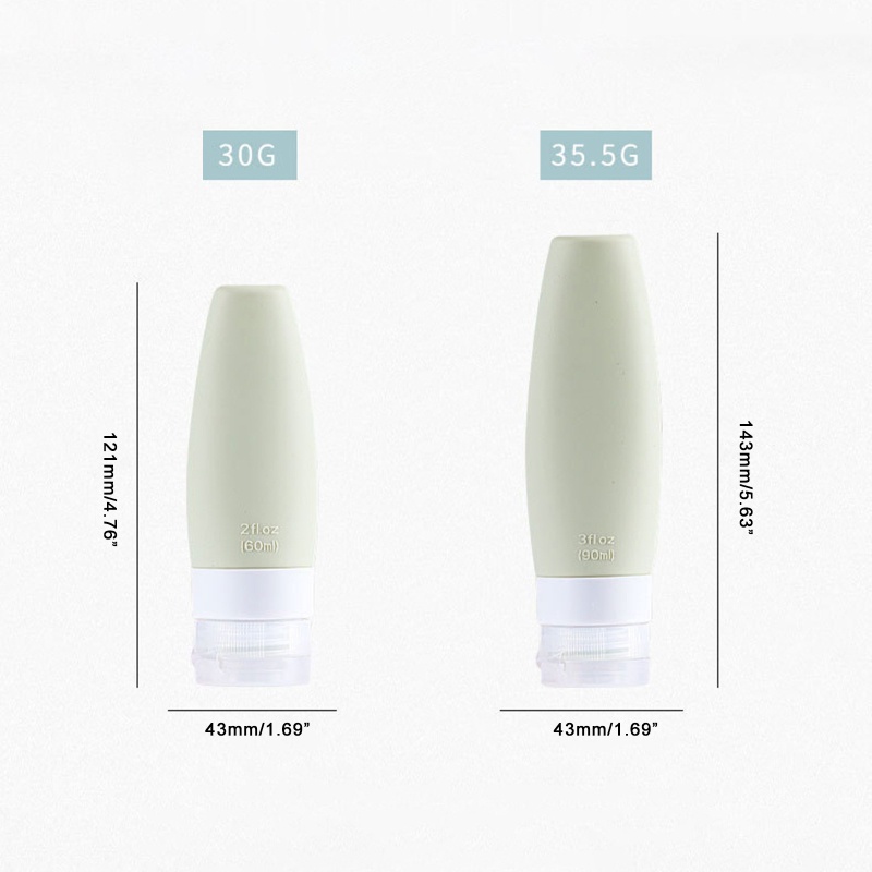 Brroa Bộ Chai Silicone Đựng Dầu Gội Chống Rò Rỉ Có Thể Đổ Đầy Tiện Lợi Dành Cho Đi Du Lịch