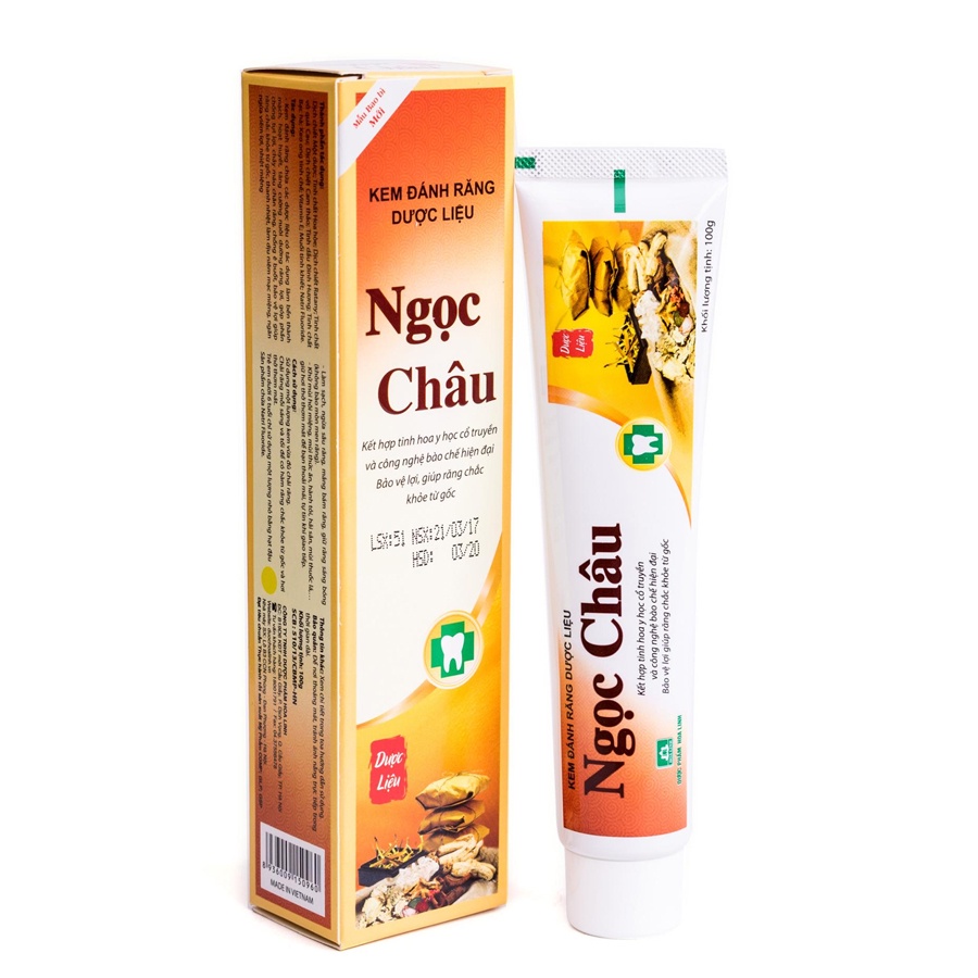 Kem đánh răng Ngọc Châu/ Kem đánh răng Dược Liệu Ngọc Châu nay có tuýt lớn 170g