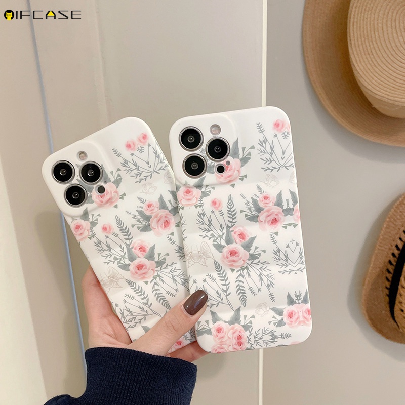 Ốp Điện Thoại Silicon Mềm Họa Tiết Hoa Trắng Đơn Giản Cho iPhone 13 12 11 Pro Max XS Max XR X 7 8 Plus