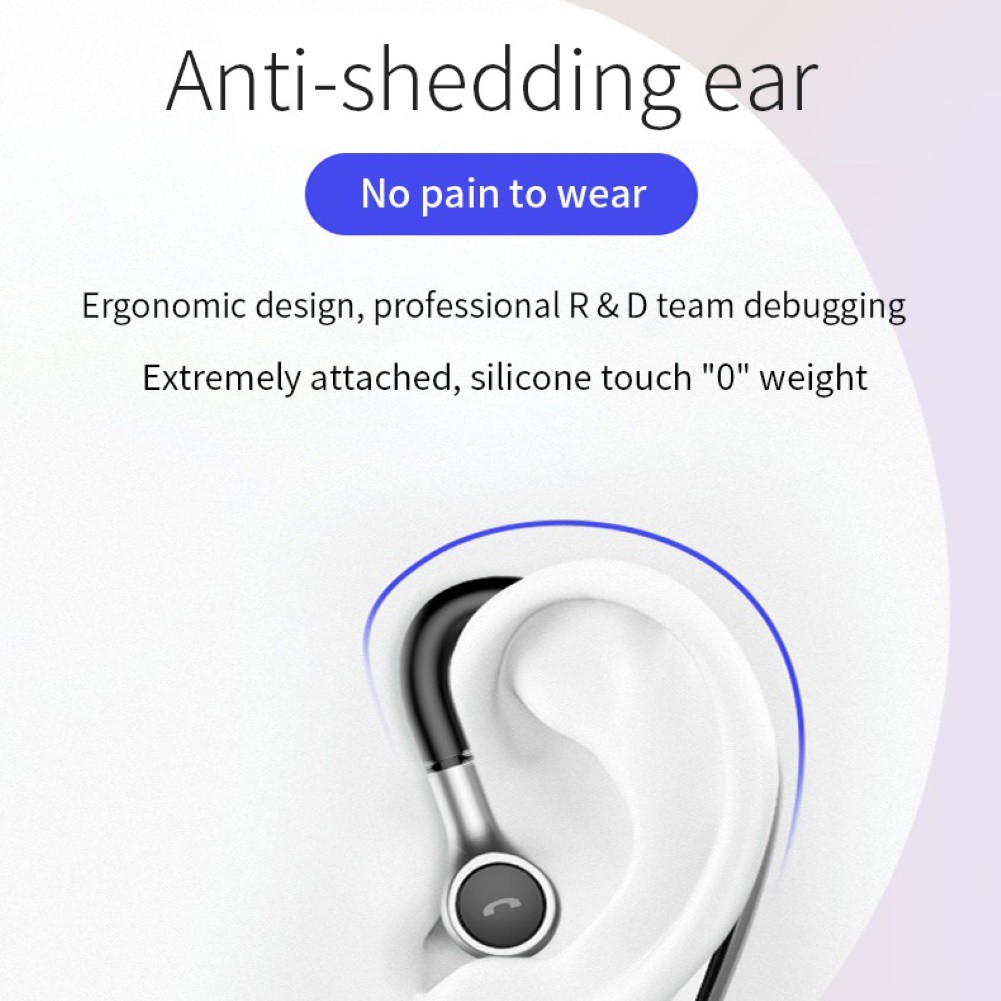 Tai Nghe Bluetooth 5.0 Không Dây 1 Móc Tai Kèm Hộp Sạc