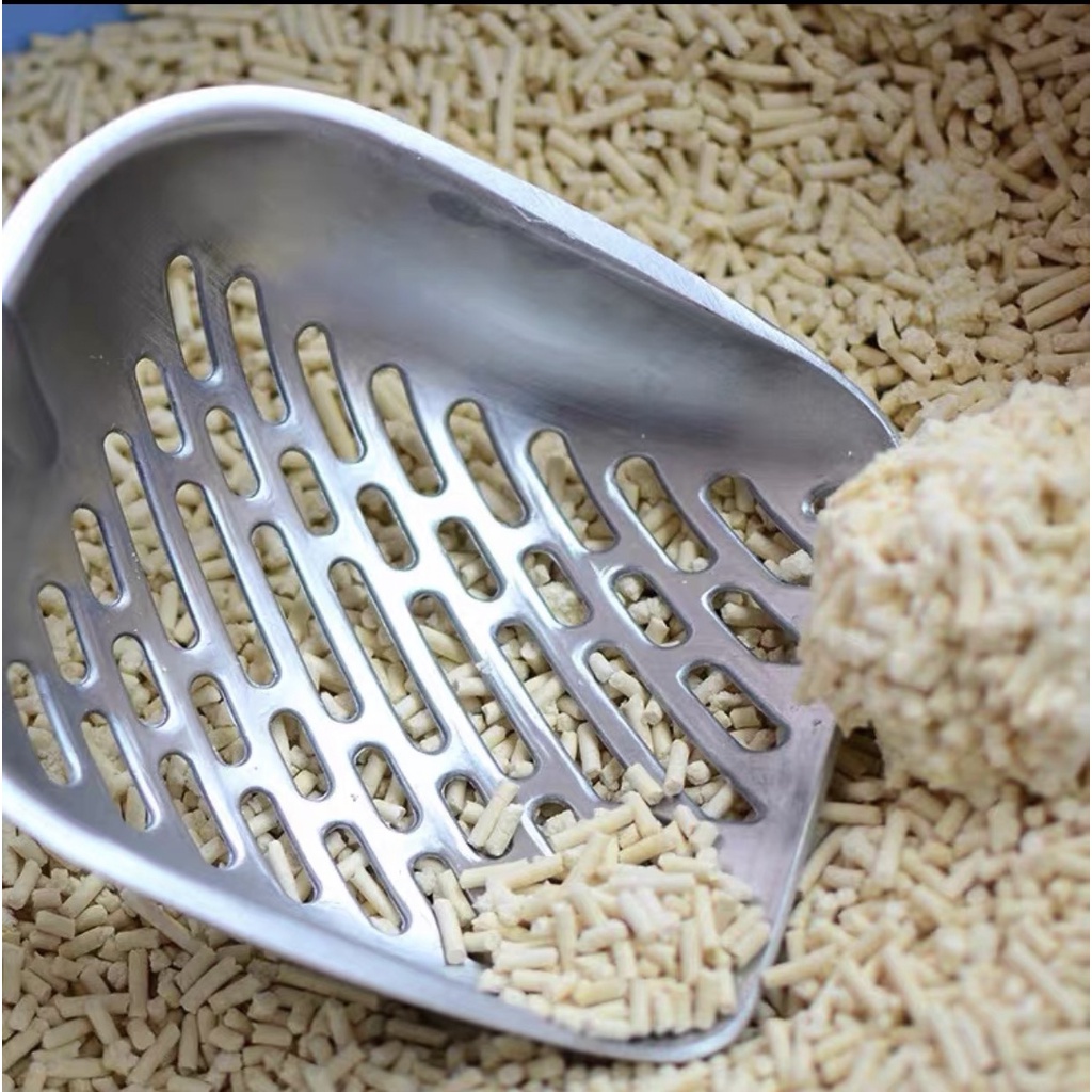 Xẻng xúc cát mèo Inox chuyên dụng cho loại cát đậu nành