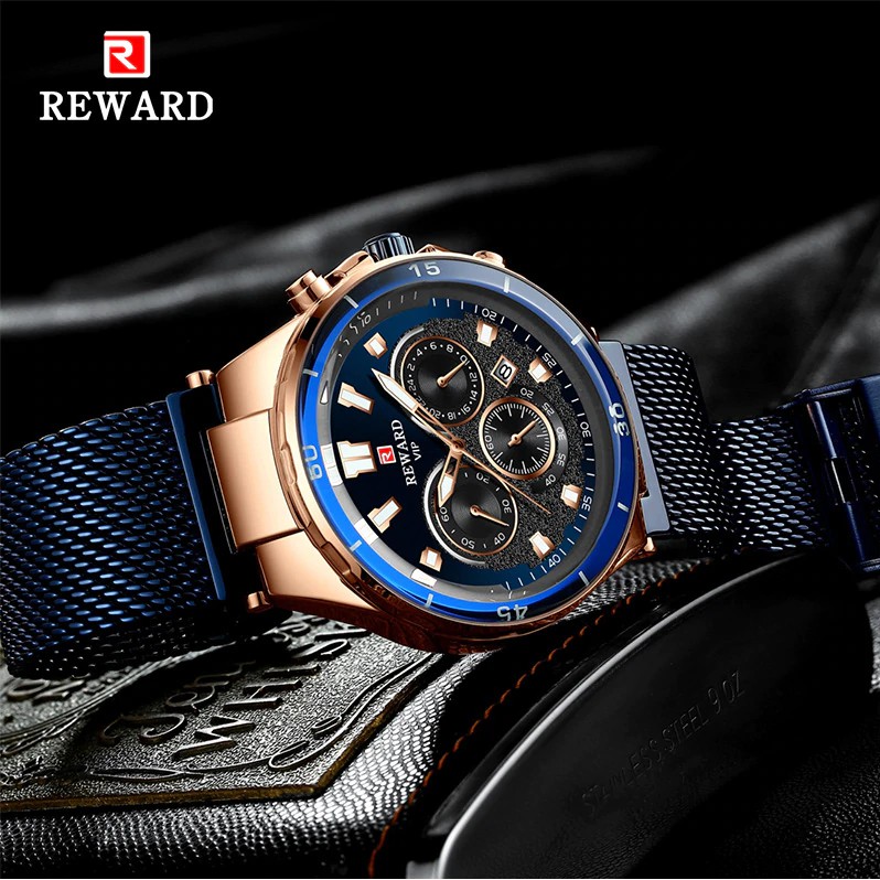 Đồng Hồ Nam Reward KT82003 BLUE Chính Hãng 2022 NEW Bảo Hành 12 Tháng Top Brand Luxury II Made in HongKong | BigBuy360 - bigbuy360.vn