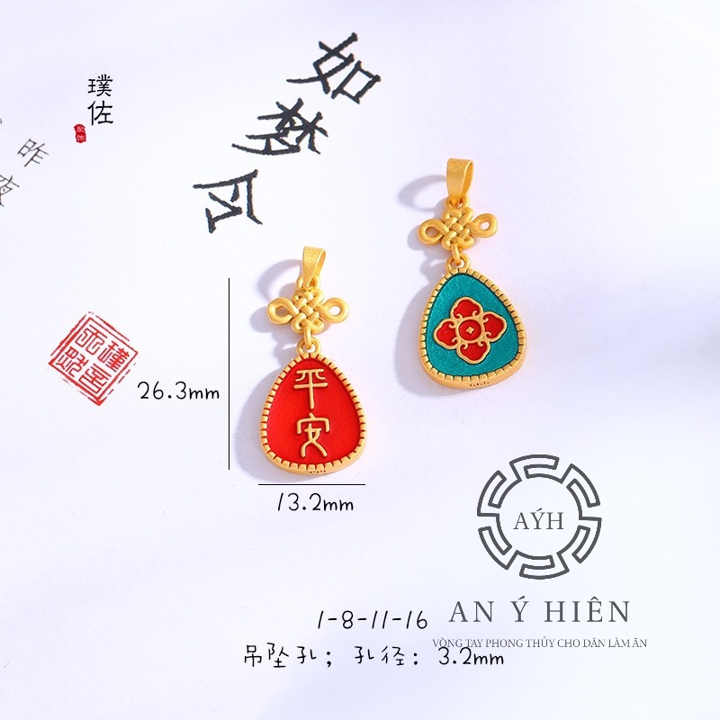 Charm Khóa thỏi vàng cát tường #C200 ( An Ý Hiên)