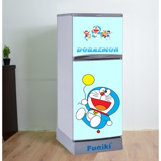 Decal dán tủ lạnh mẫu Doremon