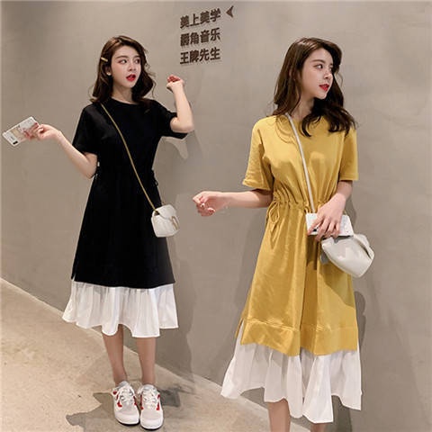 Đầm midi Perty cho nữ thiết kế dáng rộng thời trang mùa hè phong cách Hàn Quốc