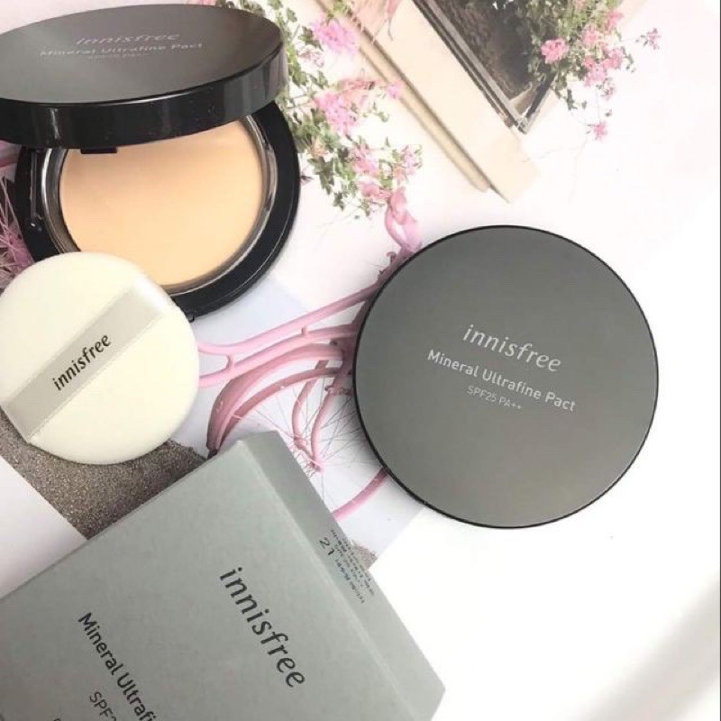 (chính Hãng) Phấn phủ siêu mịn Innisfree Mineral Ultrafine Pact SPF25+PA++