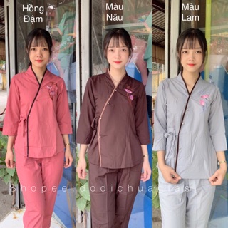 Đồ Lam Đi Chùa # Xéo Nơ Viền