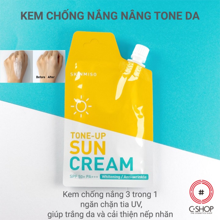 Kem Chống Nắng nâng tone da SKINMISO_Mỹ phẩm Hàn Quốc chính hãng