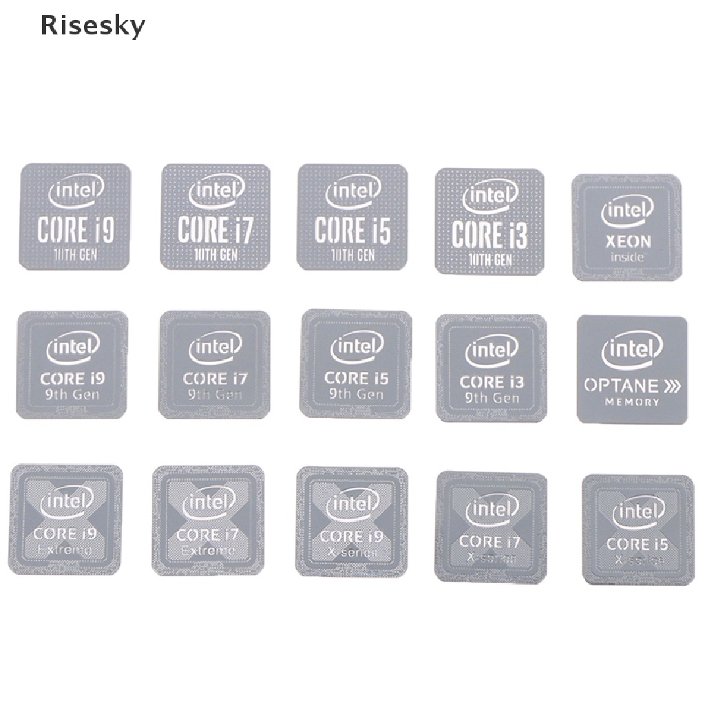 Miếng Dán Logo Bằng Kim Loại Cho Laptop Intel Core i9 i7 i5 i3 Thế Hệ Thứ 10